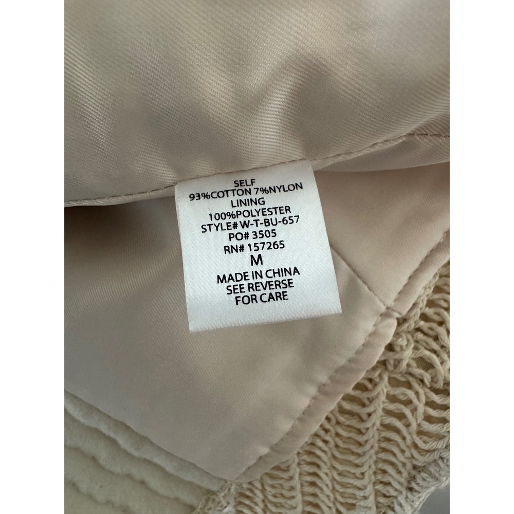 JLUXLABEL Beige Crochet Knit Bustier Wide Leg Pants Set M - Picture 8 of 8